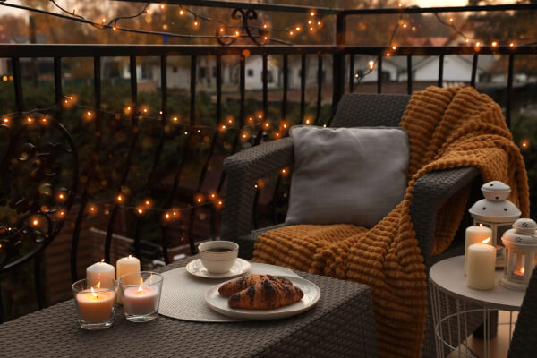 Simple deck idea with string lights
