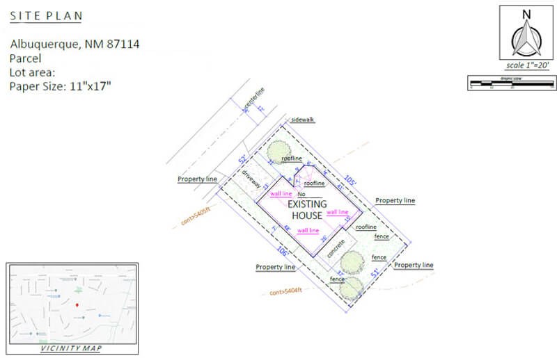 Site plan for HOA
permit in New Mexico